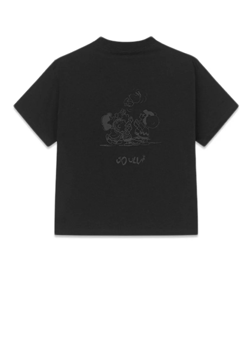Anya Snoopy sitting T-shirt - Black