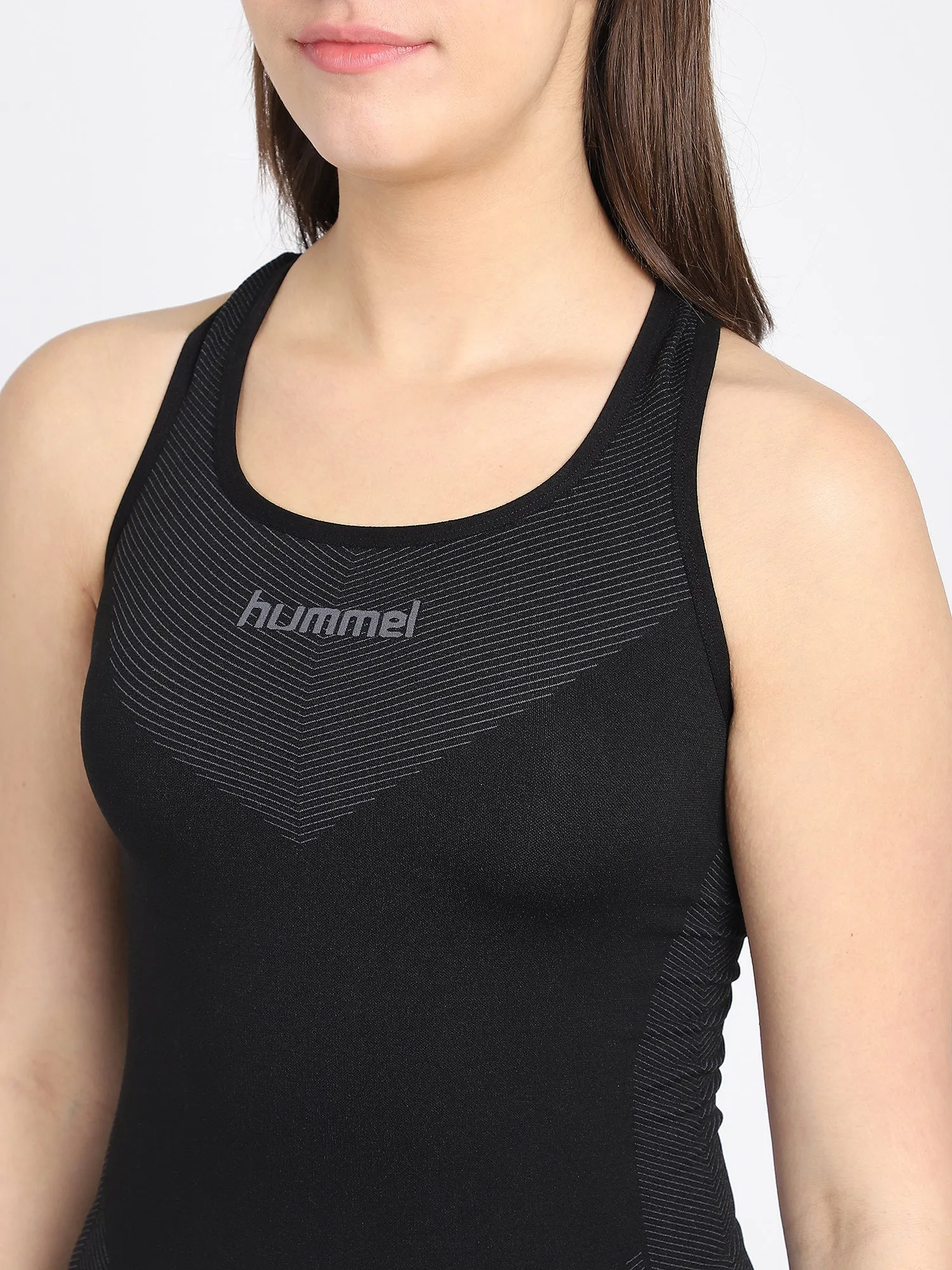 First Seamless Women Black Tank Top